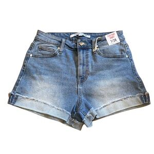 Celebrity Pink Basic Ultra High‎ Rise Fray Flip Cuff Shorts 7/28